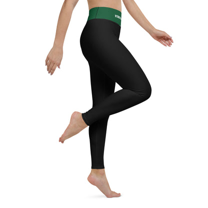 ALONSO BLACK/GREEN - Yoga Leggings
